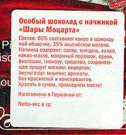 неточный перевод, Kugeln Mozart - круглый Моцарт, конфеты похожи на шарики.