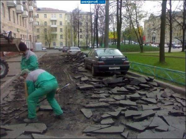 зимний асфальт снимают