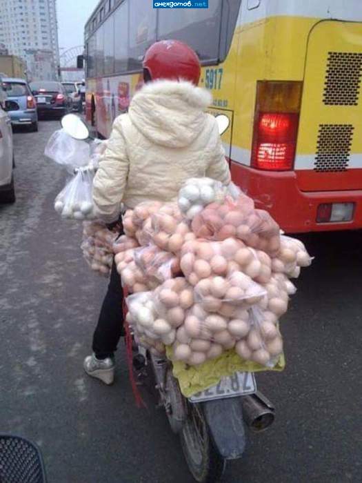 Чтобы так ездить, нужно иметь стальные яйца.