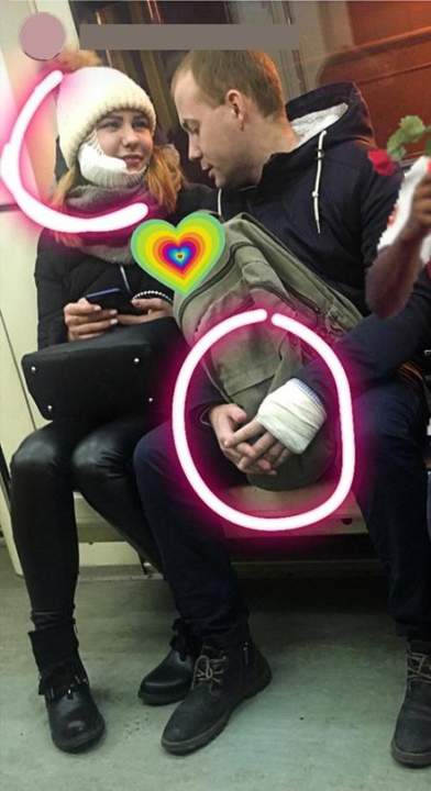 Зачем эта стерва его щекой по руке ударила?