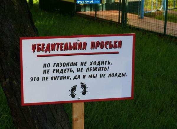 газон подстригать надо, будет вам тогда и Англия.