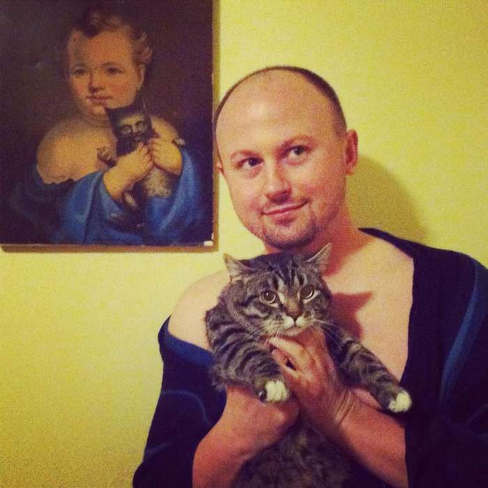 У Вовочки чтой-то котик на чёрта похож...