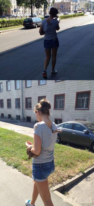 с мамой на прогулке