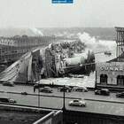 "Крушение трансатлантического лайнера Normandie, 1942 год."